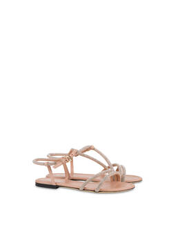 Sandalo Flat Bling Bling in Camoscio Photo 2