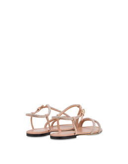 Sandalo Flat Bling Bling in Camoscio Photo 3