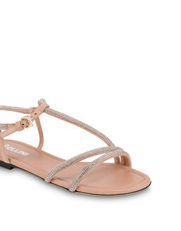 Sandalo Flat Bling Bling in Camoscio Photo 4