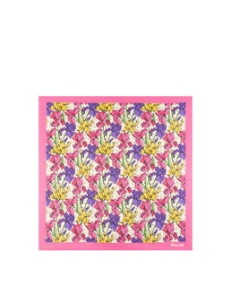 Foulard In Seta Con Stampa floreale multicolor Photo 2