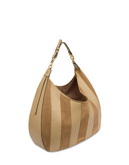 Borsa a spalla Comfy in plain pu e fabric suede Photo 3
