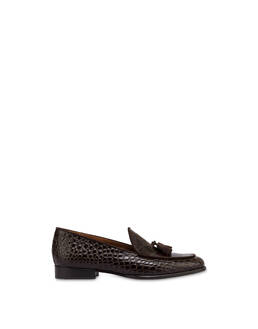Belgian Shoes Outline aus Kalbsleder mit Krokodildruck und Spaltleder Photo 1