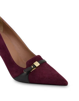 Alba suede and calfskin pumps Photo 4