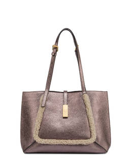 Austin Small Shopping-Tasche aus Kalbsleder und Lammfell Photo 1