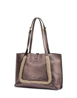 Austin Small Shopping-Tasche aus Kalbsleder und Lammfell Photo 2