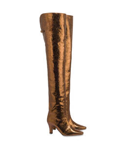 Muse-Overknee-Stiefel aus Ziegenleder mit Viper-Prägung Photo 2