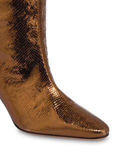 Muse-Overknee-Stiefel aus Ziegenleder mit Viper-Prägung Photo 4
