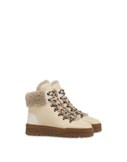 Ice Cracker-Stiefel aus gewalktem, gummiertem Kalbsleder und Lammfell Photo 2