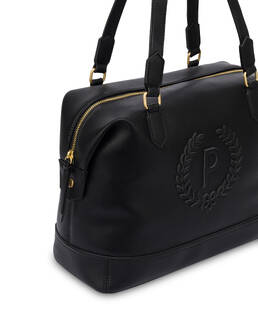 Barrel Bag Crown in Grained Pu Photo 4