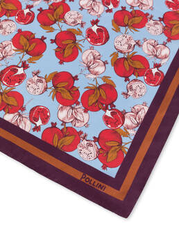 Foulard in seta a fantasia Melograni Photo 3