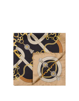 Foulard in seta con stampa a intreccio Photo 1