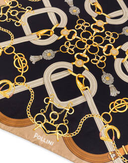 Foulard in seta con stampa a intreccio Photo 3