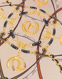 Foulard in seta con stampa Cinghie e Staffe Photo 3
