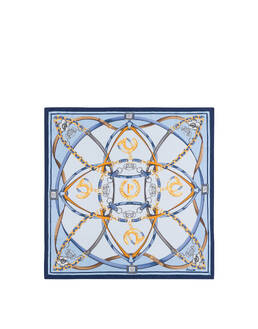 Foulard in seta con stampa Cinghie e Staffe Photo 2