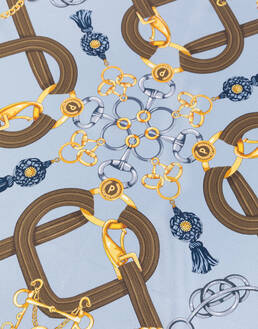 Foulard in seta con stampa a intreccio Photo 3