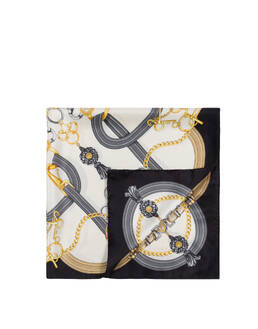 Foulard in seta con stampa a intreccio Photo 1