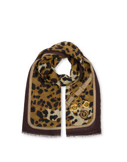 Sciarpa in misto lana con stampa animalier Photo 2